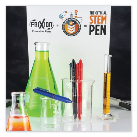 Pilot FriXion Clicker Erasable Retractable Gel Pen, 1 mm, Black, PK12 11384